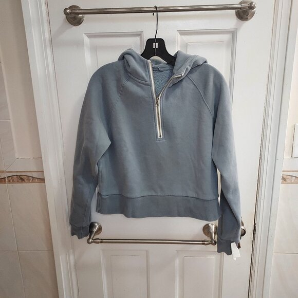 Vuori Flint Blue WOMENS Restore Half Zip Hoodie Sweater - Picture 1 of 8